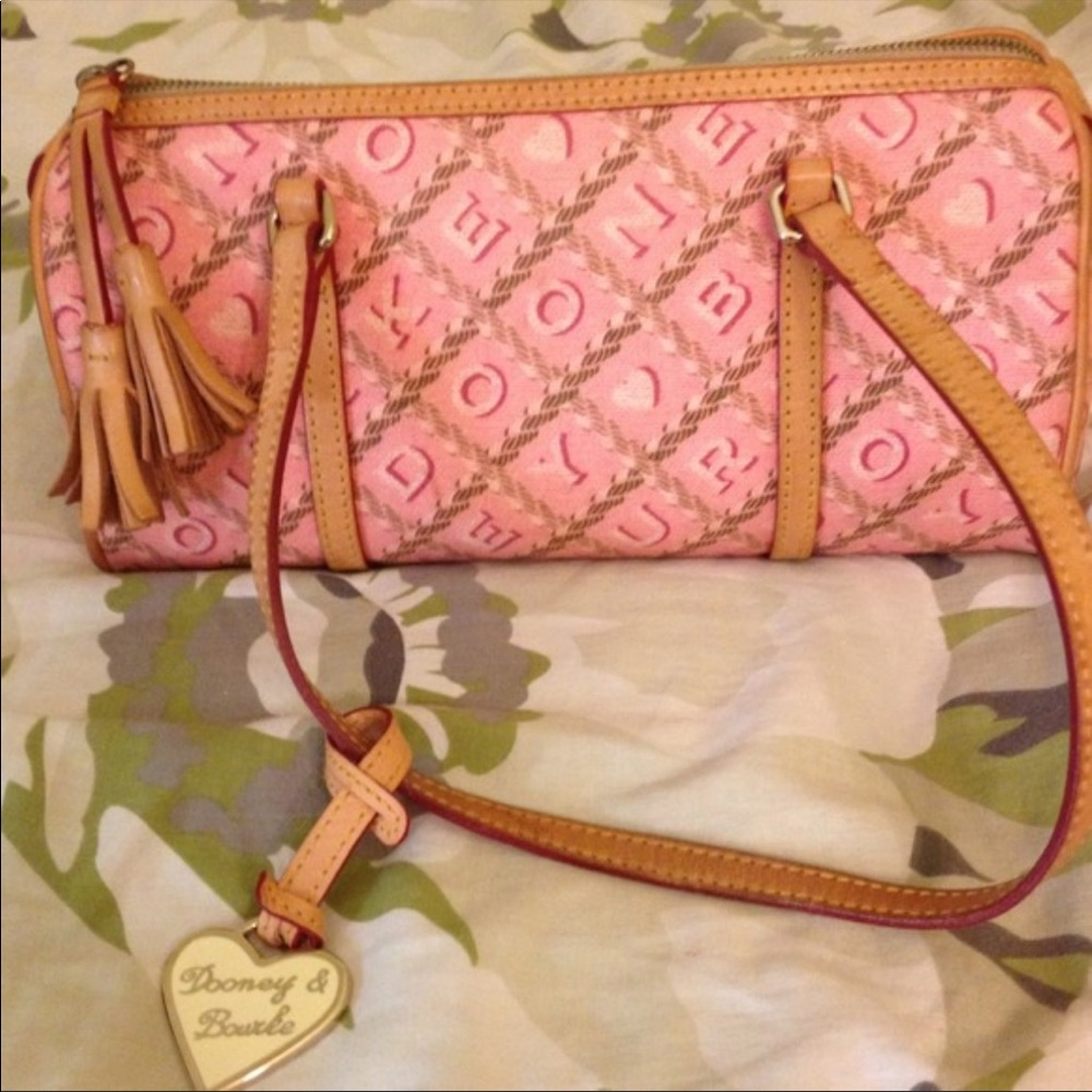 Pink Dooney and Burke Barrel Bag